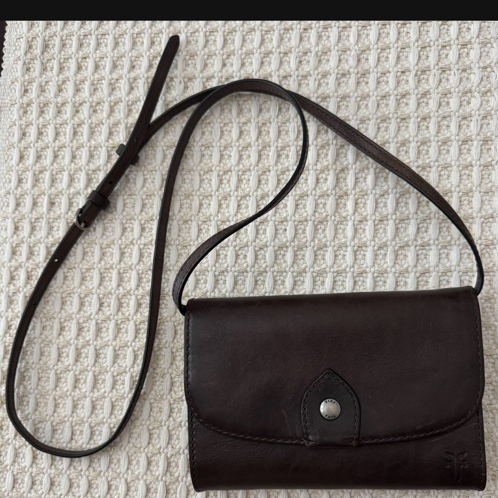 Frye Brown Leather Crossbody Bag